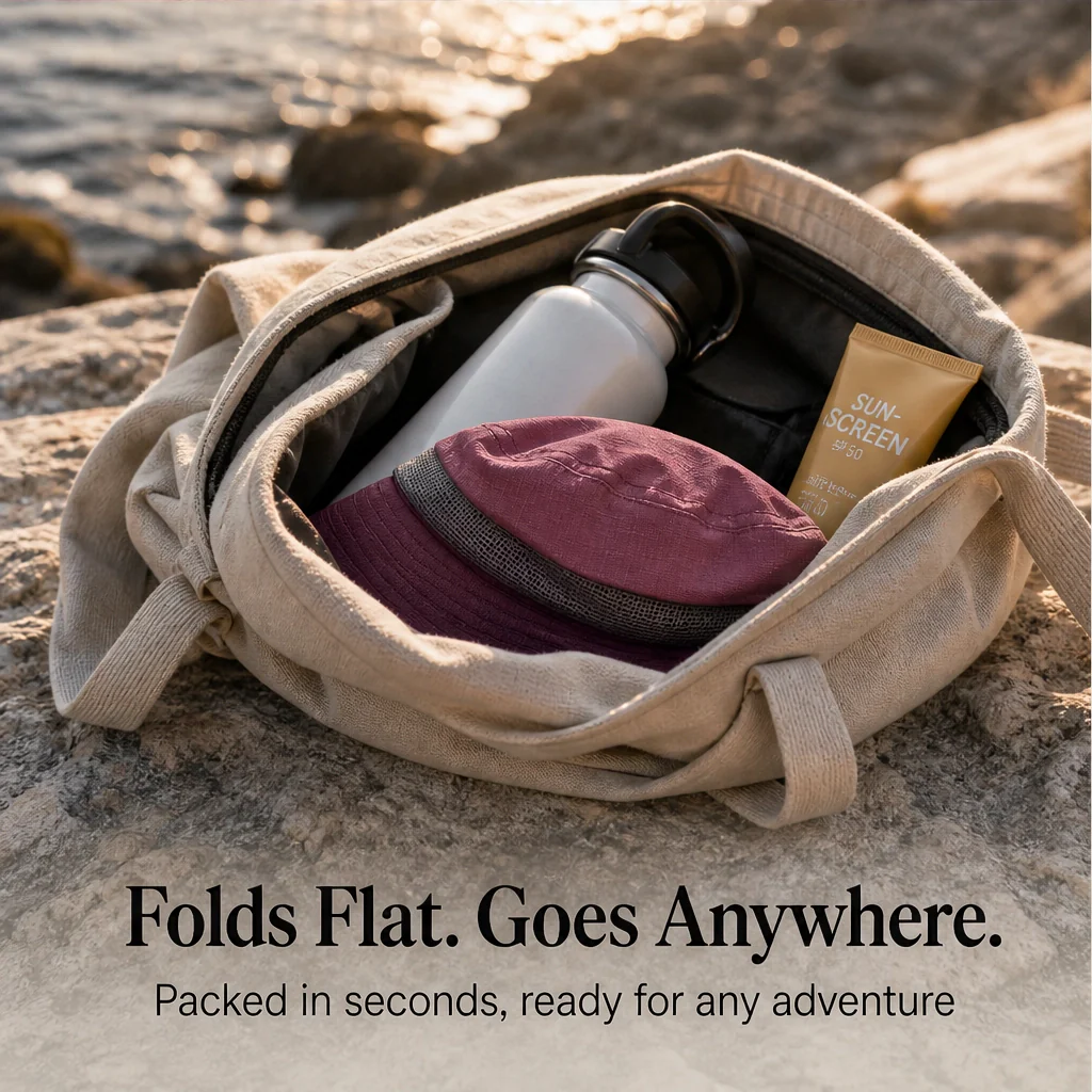 Solhaven™ – Packable Wide-Brim UPF50+ Sun Hat with Ponytail Hole + 50% OFF - Image 10
