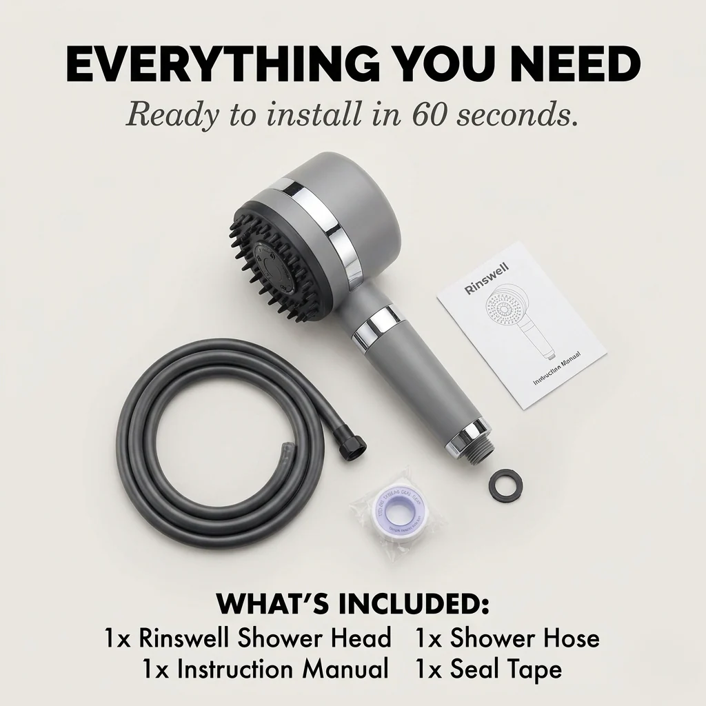 Rinswell™ – High-Pressure Filtered Shower Head with Scalp Massage & 10 Spray Modes + 50% OFF - Image 6