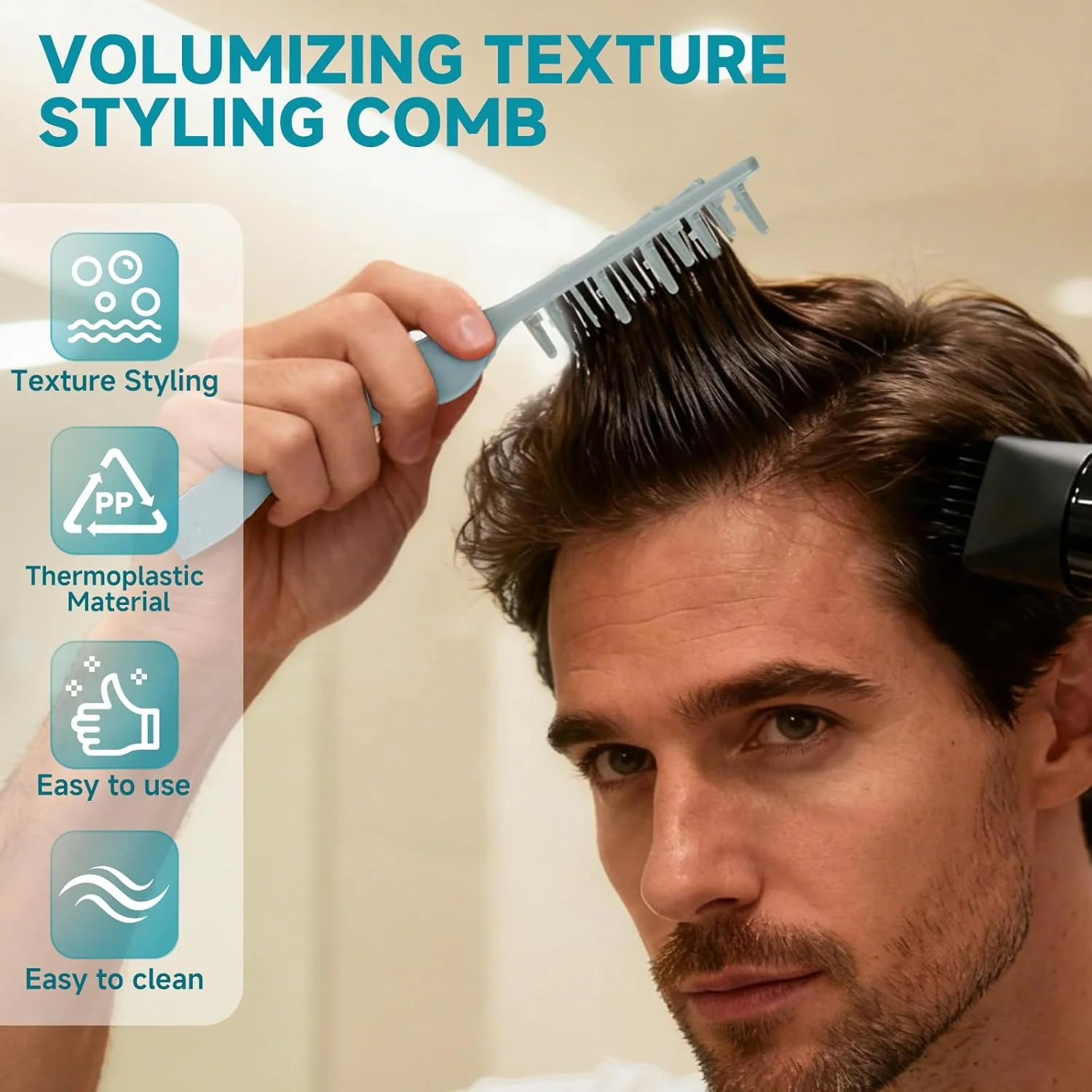 The AuraVolume Comb - Wide-Toothed Fluffy Texture & Volumizing Boot Lift + 50% OFF - Image 5