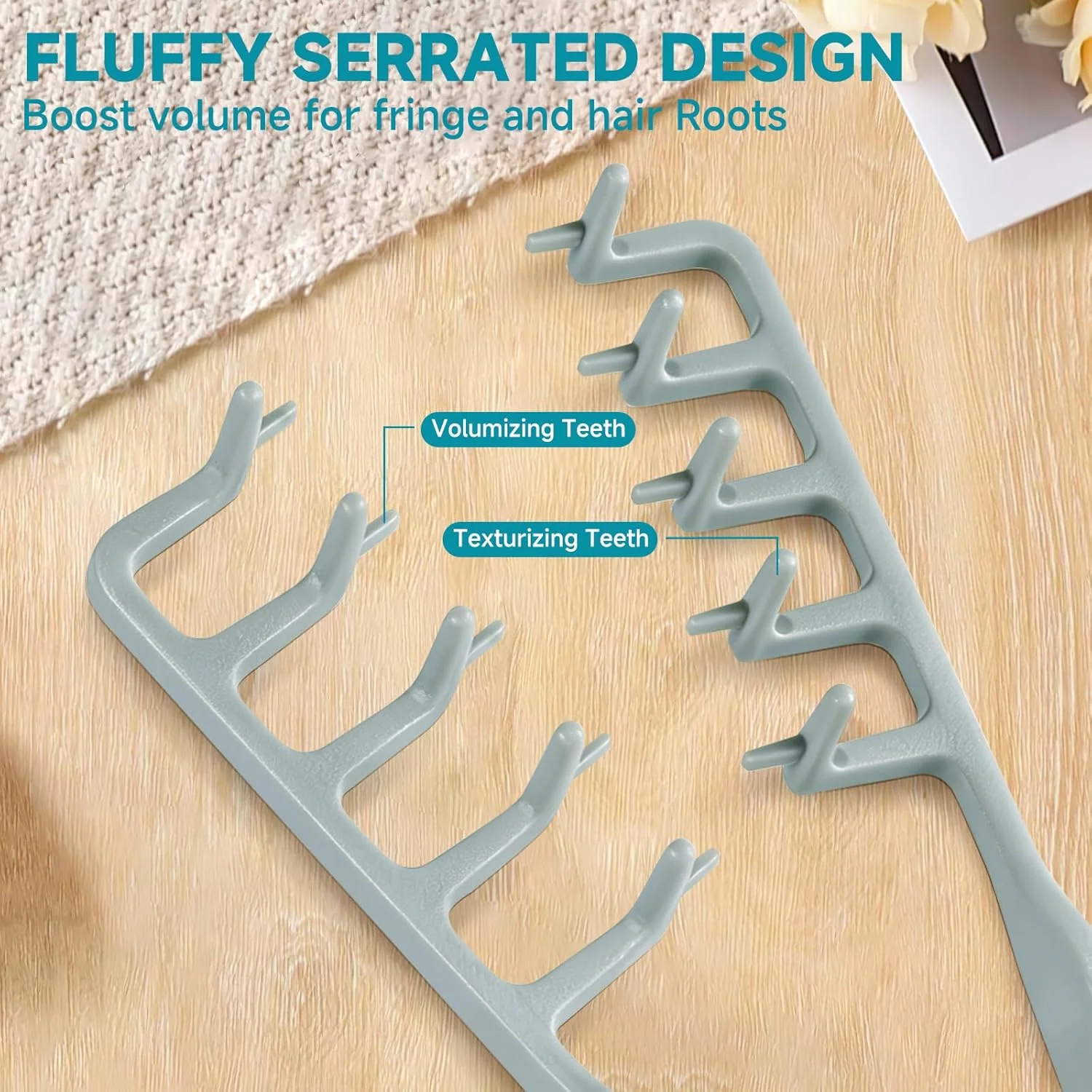 The AuraVolume Comb - Wide-Toothed Fluffy Texture & Volumizing Boot Lift + 50% OFF - Image 6