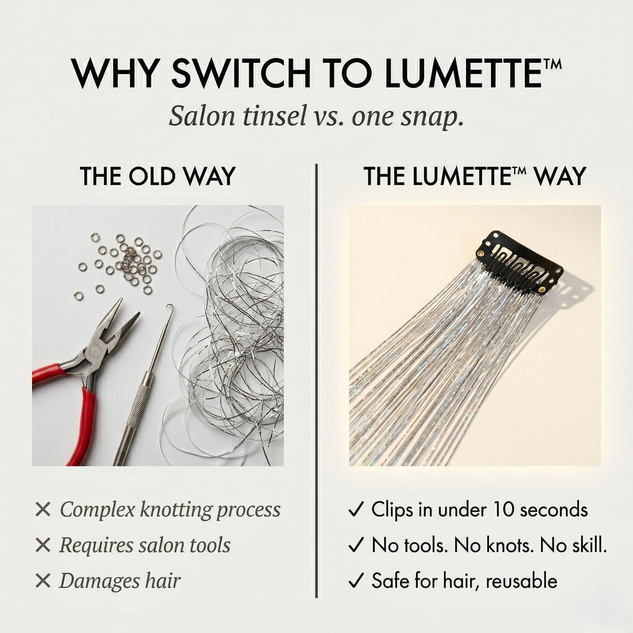 Lumette™ – Instant Clip-In Hair Tinsel | No Knots, No Salon, Pure Sparkle + 50% OFF - Image 5