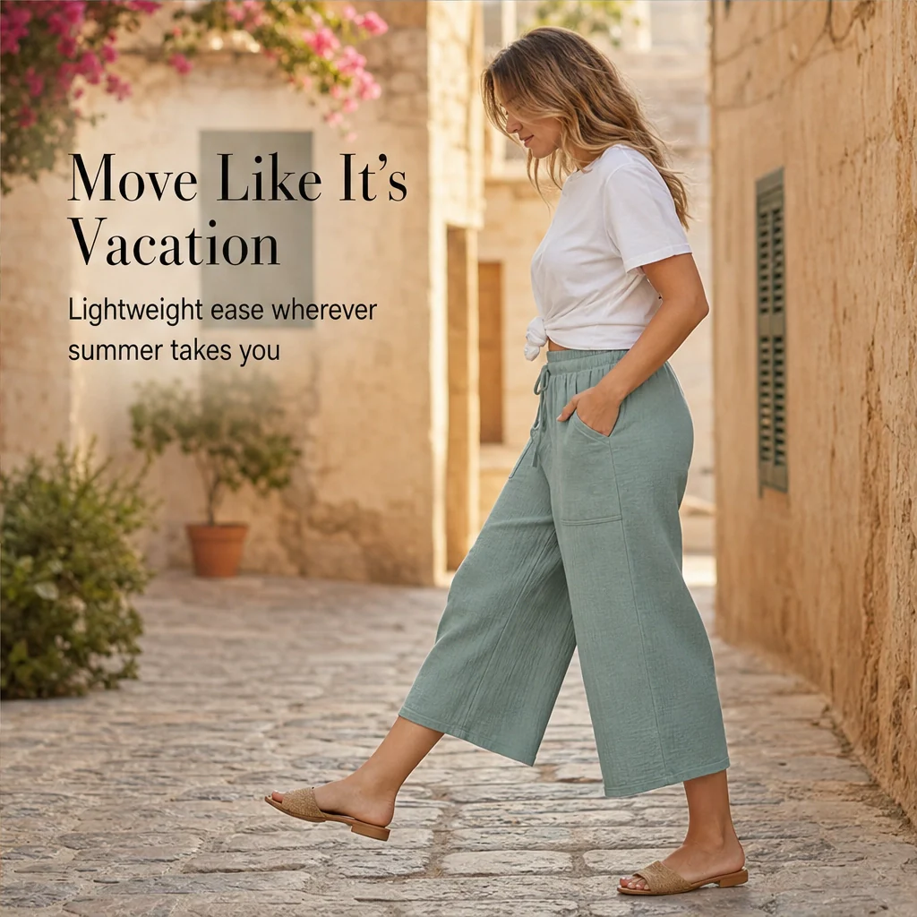 Marleigh™ – Breathable Linen-Blend Wide-Leg Summer Shorts with Adjustable Waist & Deep Pockets +50% OFF - Image 12