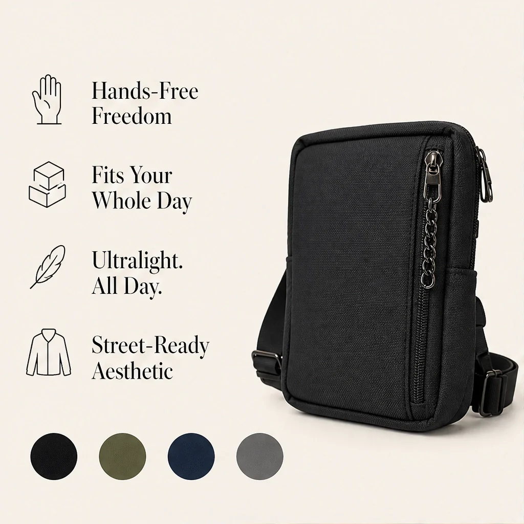 Strade™ – Minimalist Water-Resistant Crossbody Sling Bag for Men + 50% OFF - Image 5