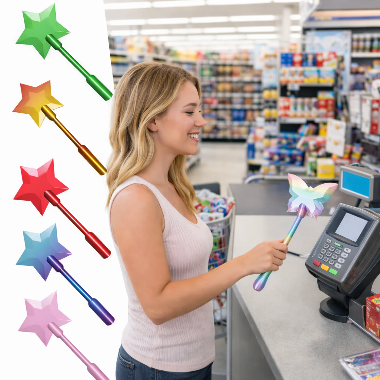 Wystra™ – Decorative Tap-to-Pay Wand with Interchangeable Charm Top + 50% OFF