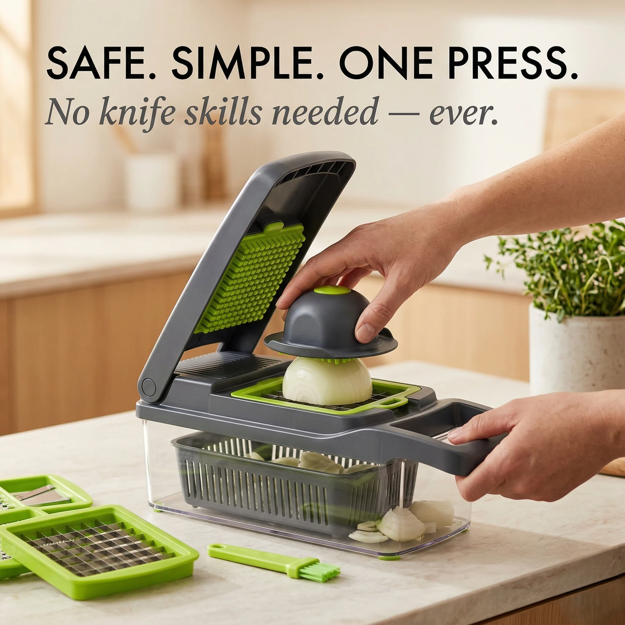 Cropwell™ – 7-in-1 Interchangeable Blade Vegetable & Fruit Chopper Slicer Set + 50% OFF - Image 2