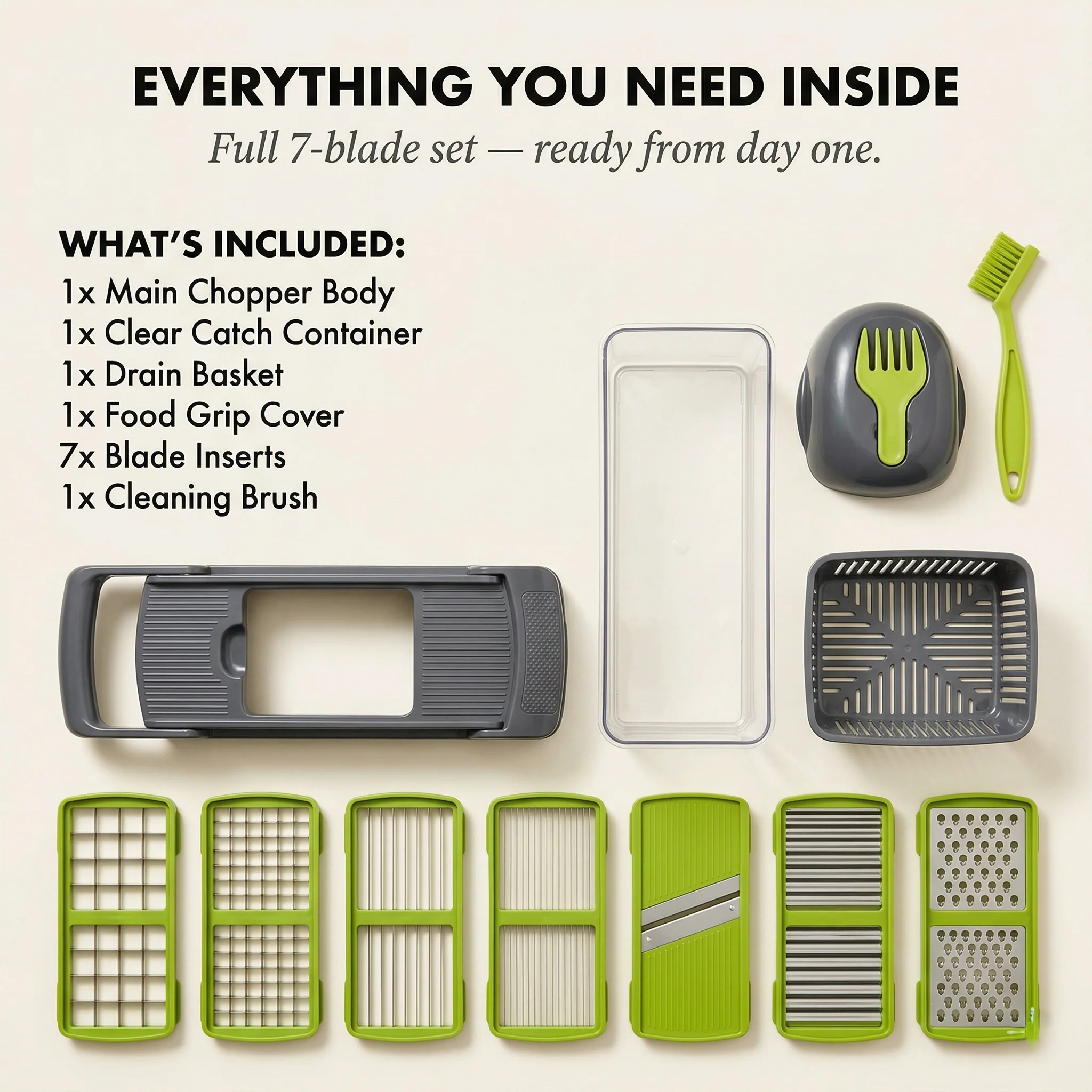 Cropwell™ – 7-in-1 Interchangeable Blade Vegetable & Fruit Chopper Slicer Set + 50% OFF - Image 6