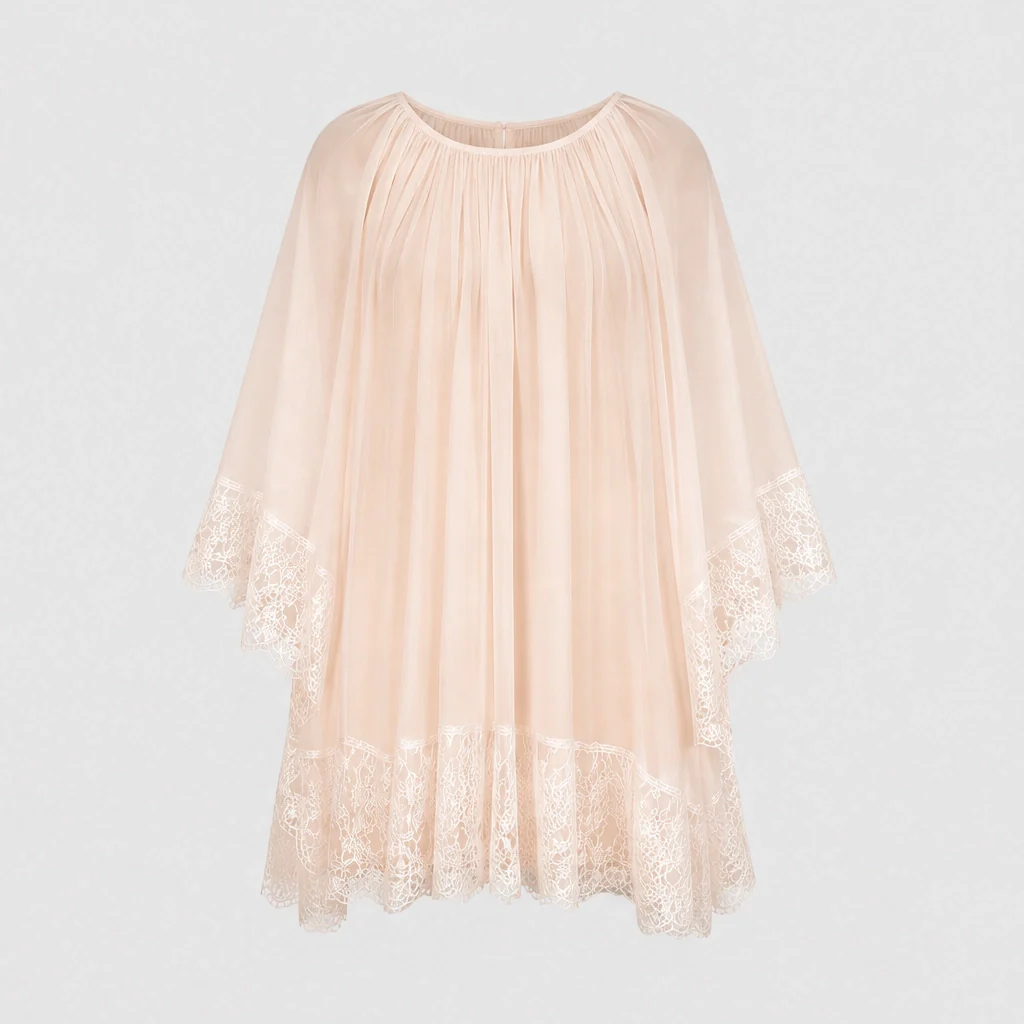 Gossamer™ – White Lace-Panelled Chiffon Mini Dress + 50% OFF - Image 13