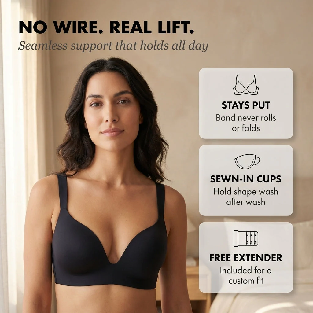 Softhaven™ – Wireless Seamless Push-Up Bra for Women, No Underwire Deep V Everyday Comfort Bralette + 50% OFF - Image 4