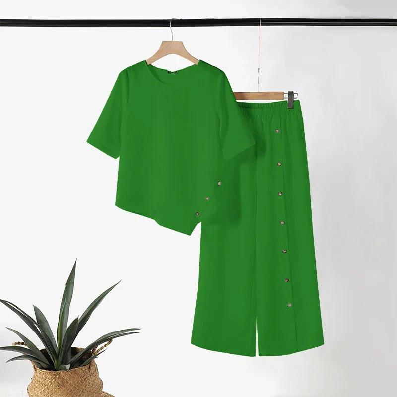 Drapelle™ – Asymmetric Drape Top & Wide-Leg Pants 2-Piece Set + 50% OFF - Image 15