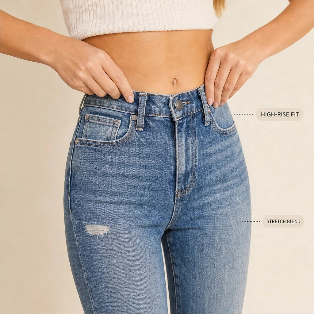 Threadwick™ – Raw-Frayed Hem Cropped Straight-Leg Jeans + 50% OFF - Image 11