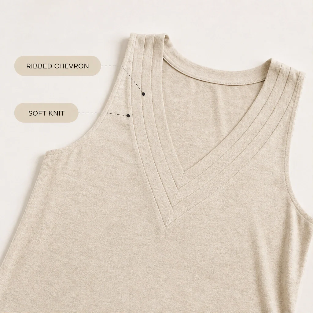 Lerelle™ – Layered V-Neck Loose Fit Sleeveless Tank Top + 50% OFF - Image 8