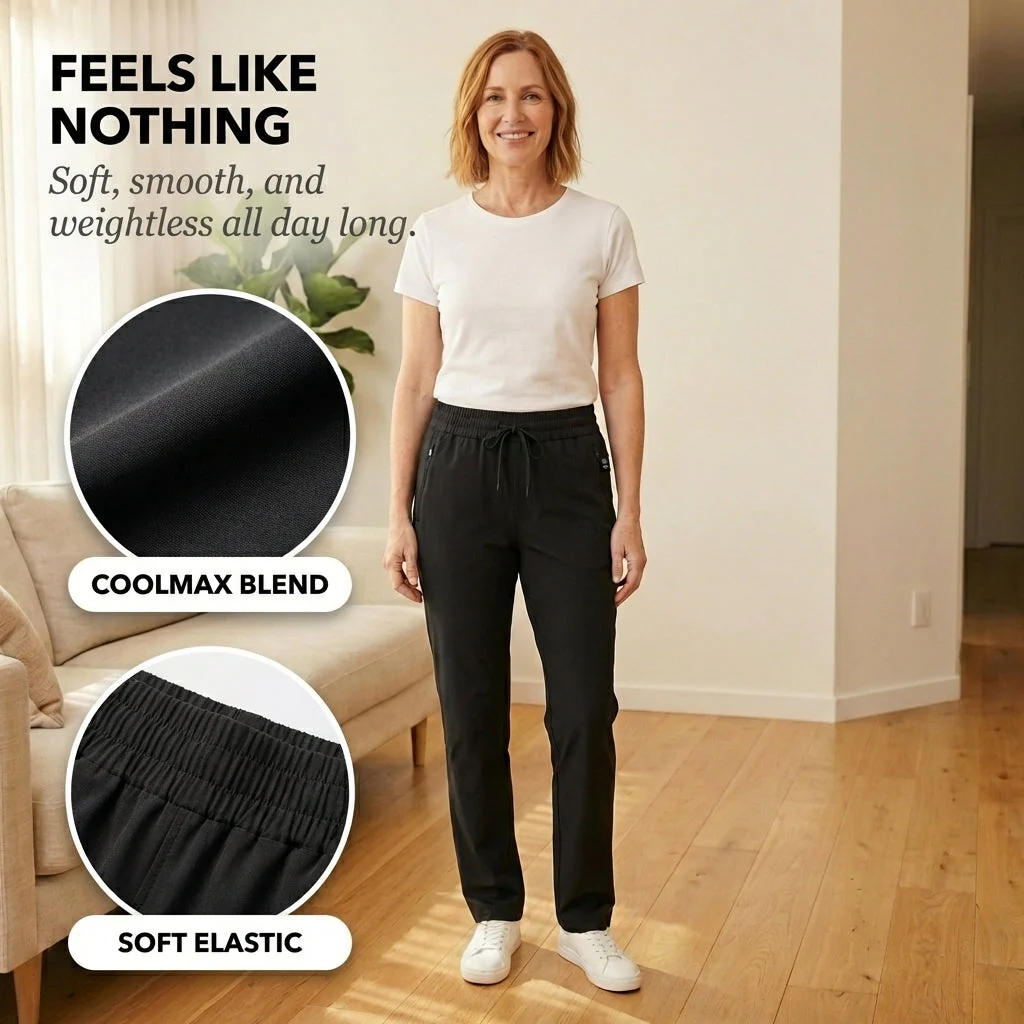 Stridewell™ – Ultra Soft Stretch Casual Pants for Women | Breathable Fabric | Elastic Waist | Zipper Pockets+ 50% OFF - Image 5