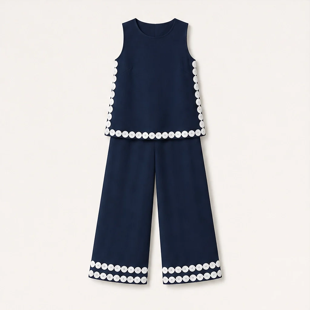 Velisse™ – Lace-Trim Sleeveless Top & Wide-Leg Trouser Set + 50% OFF - Image 10