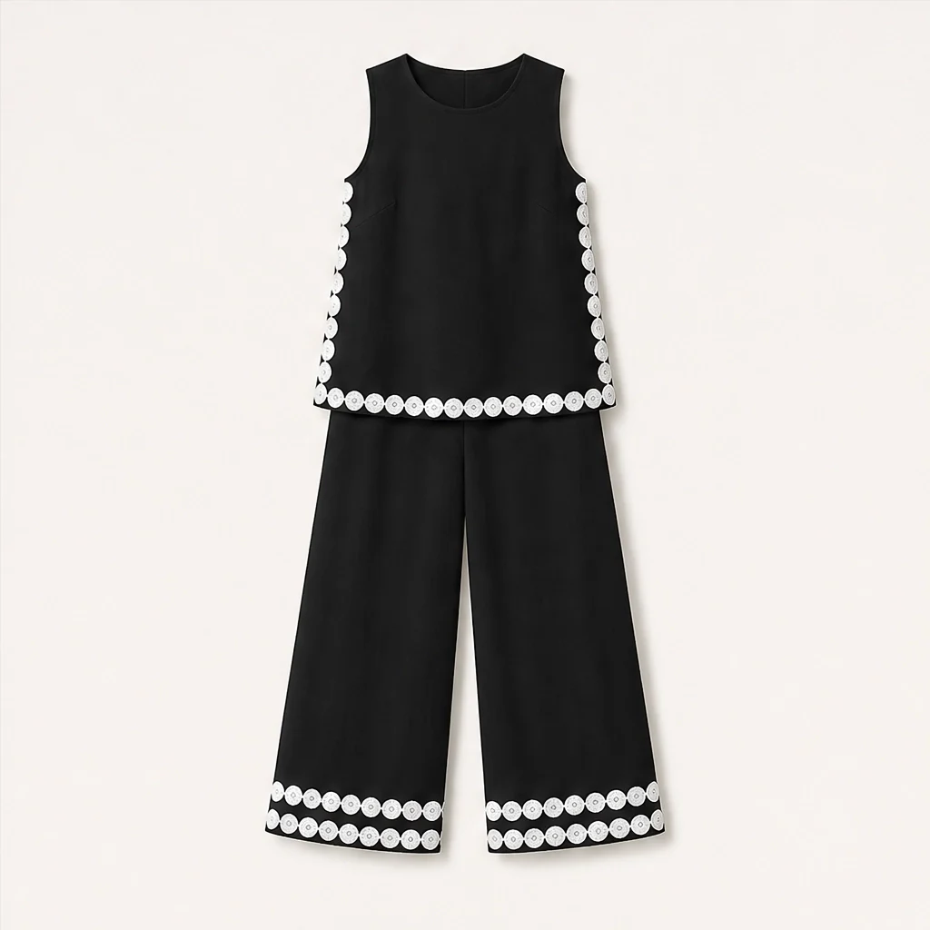 Velisse™ – Lace-Trim Sleeveless Top & Wide-Leg Trouser Set + 50% OFF - Image 9