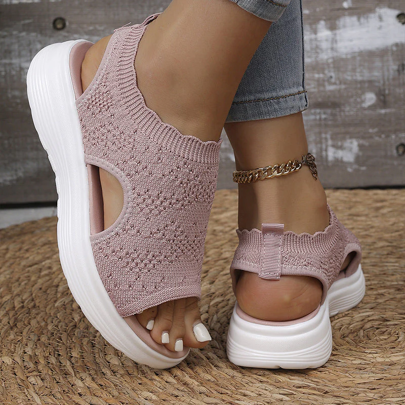 Airelle™ – Breathable Knit Cushioned Platform Sandals + 50% OFF - Image 4