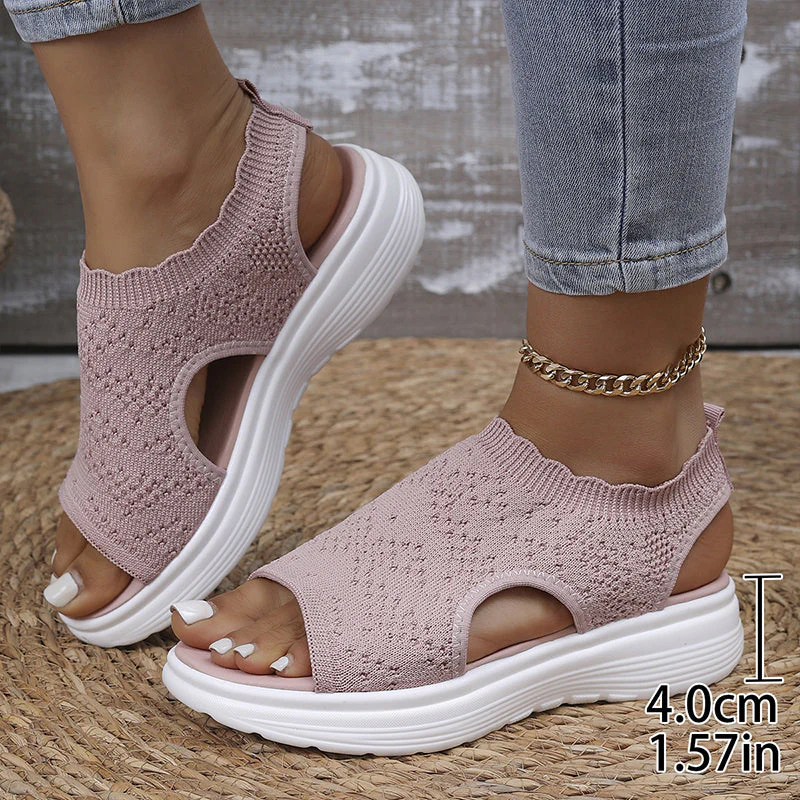 Airelle™ – Breathable Knit Cushioned Platform Sandals + 50% OFF - Image 6