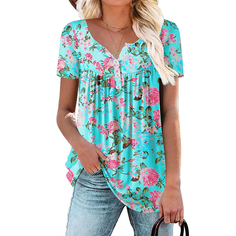 Willowmere™ – Flowy Floral Button-Up Short-Sleeve Tee + 50% OFF - Image 11
