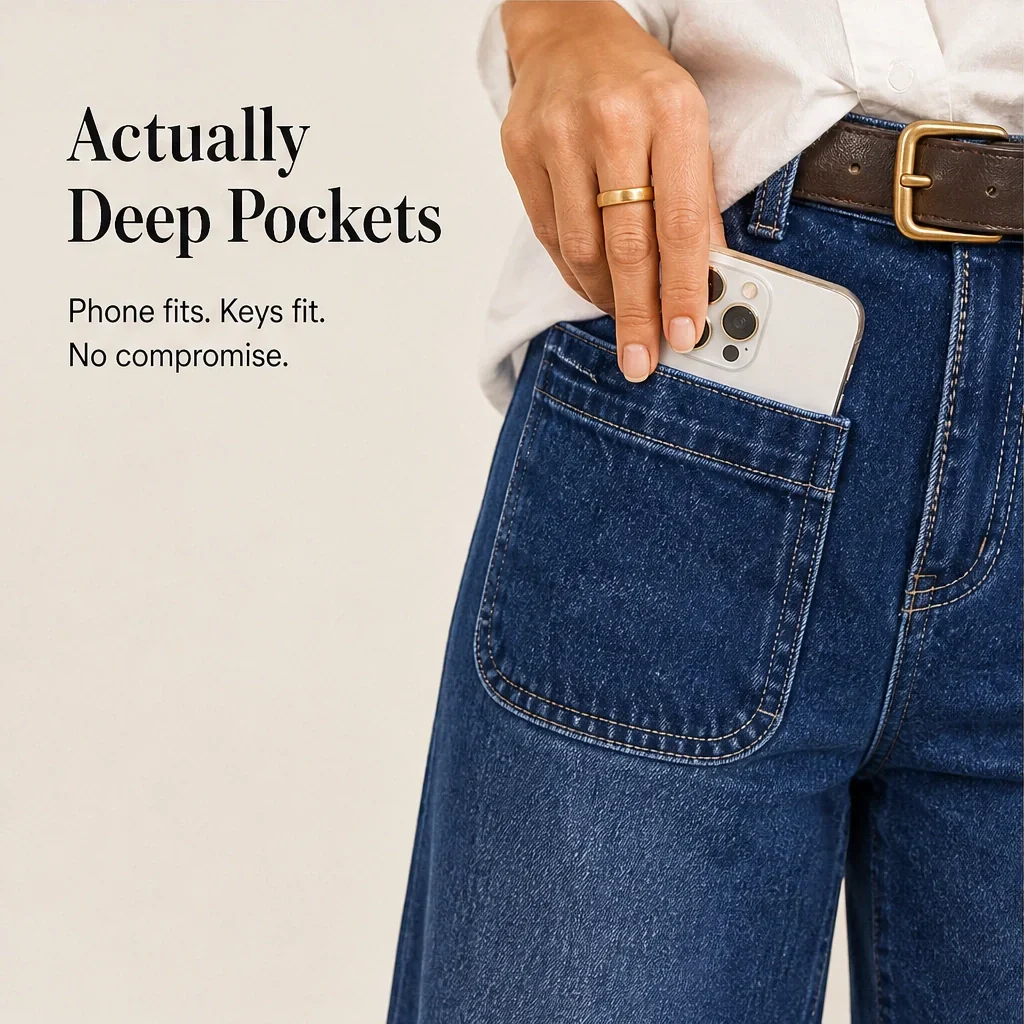 Marlowe™ – High-Rise Wide-Leg Jeans with Soft Premium Denim + 50% OFF - Image 4