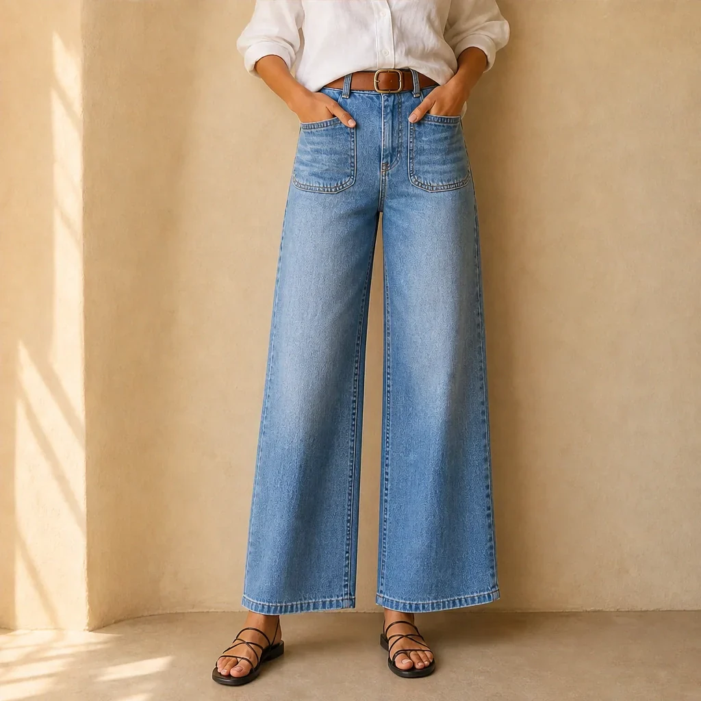 Marlowe™ – High-Rise Wide-Leg Jeans with Soft Premium Denim + 50% OFF - Image 9