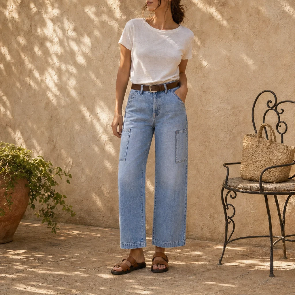 Indigowell™ – Leg-Lengthening Cropped Barrel Jeans + 50% OFF