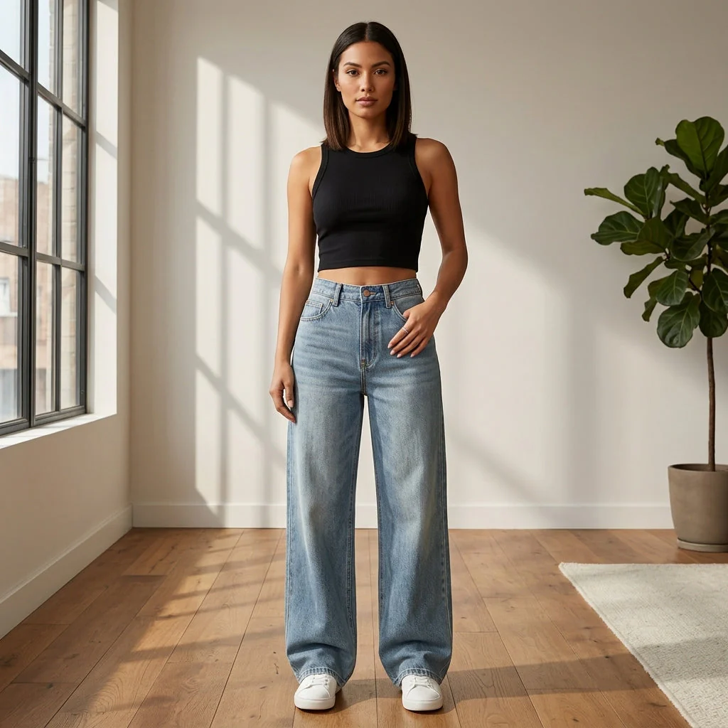Ashwell™ – High-Rise Contour-Lift Straight-Leg Retro Denim Jeans + 50% OFF