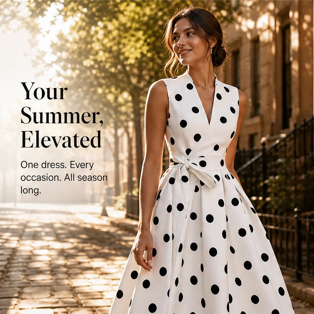 Veraine™ – Polka Dot V-Neck Adjustable-Waist Summer Dress + 50% OFF - Image 8