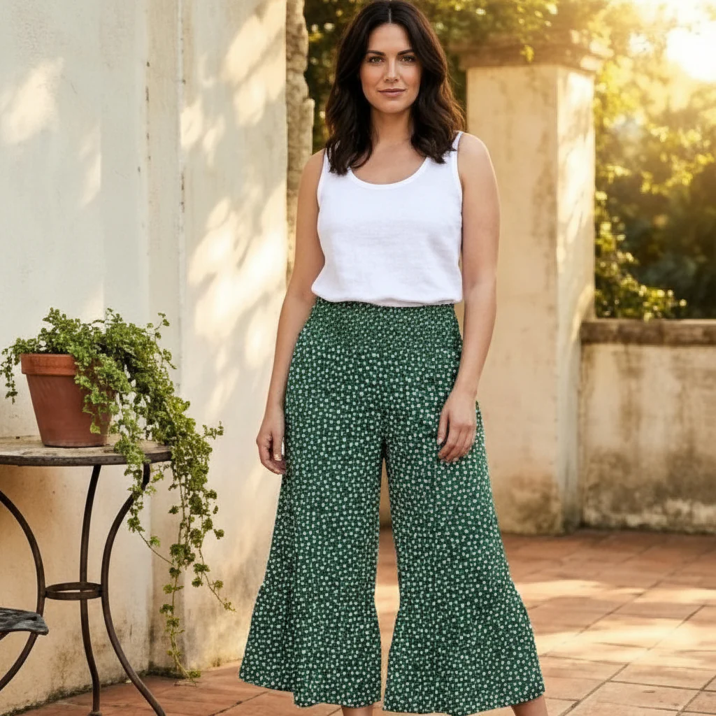 Flounce™ – Smocked High Waist Flowy Wide Leg Pants + 50% OFF - Image 10