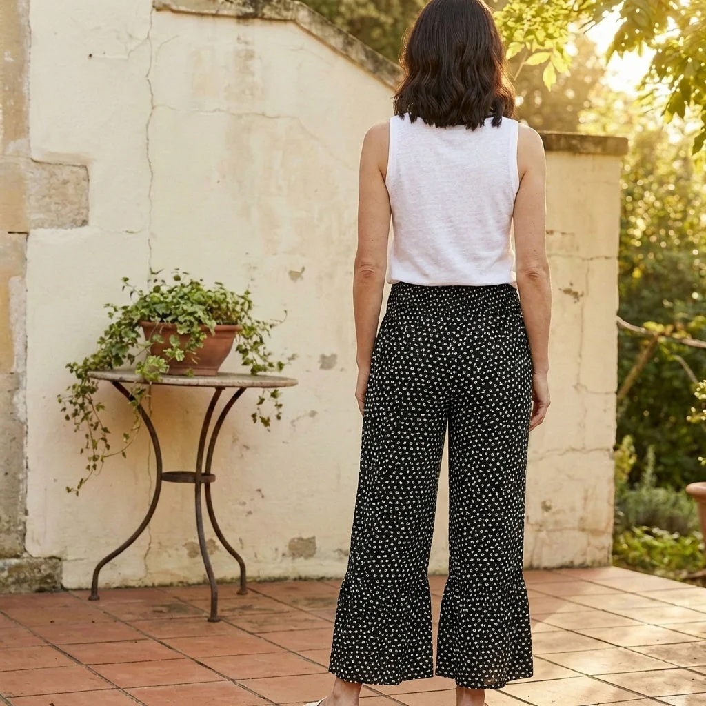 Flounce™ – Smocked High Waist Flowy Wide Leg Pants + 50% OFF - Image 3
