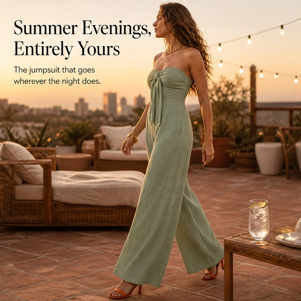 Rivela™ – High-Waisted Bustier Wide-Leg Strapless Jumpsuit + 50% OFF - Image 11