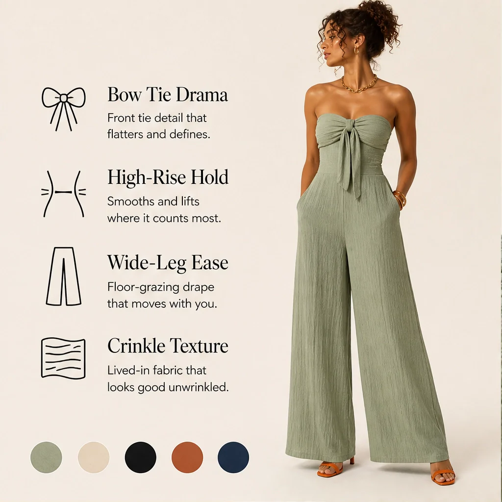 Rivela™ – High-Waisted Bustier Wide-Leg Strapless Jumpsuit + 50% OFF - Image 7
