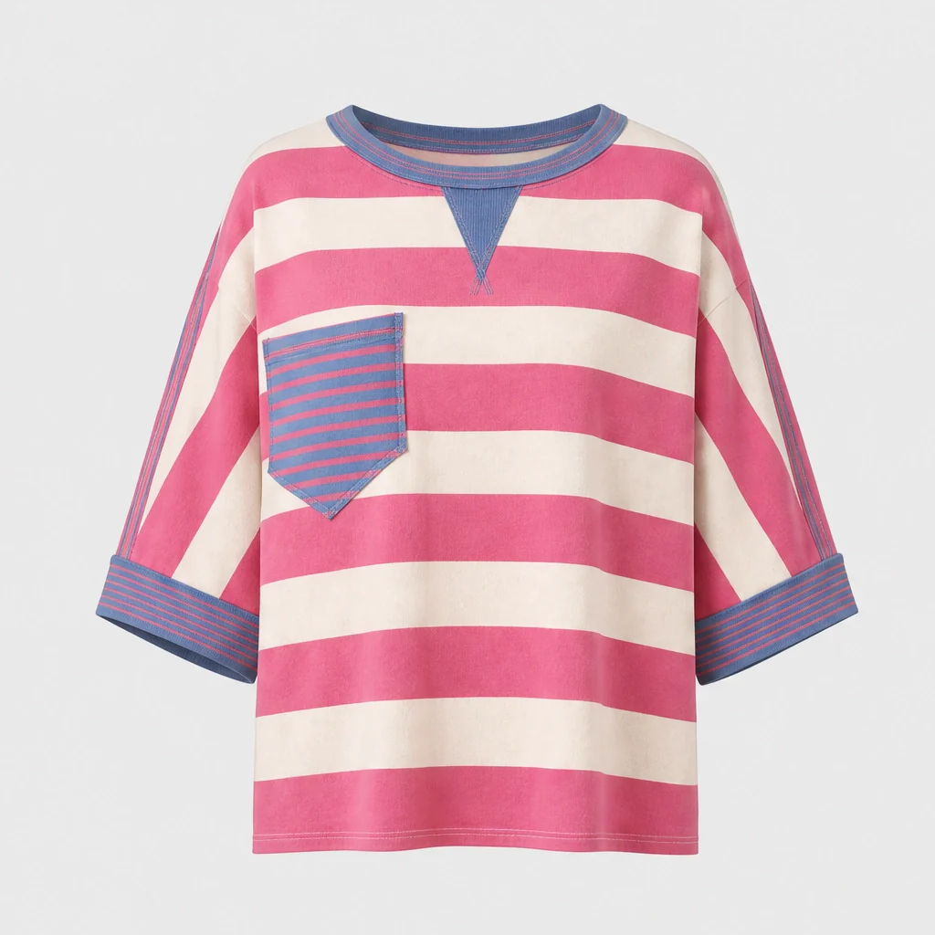 Ashbrook™ – Drop-Shoulder Striped Pocket Cotton Tee +50% OFF - Image 11