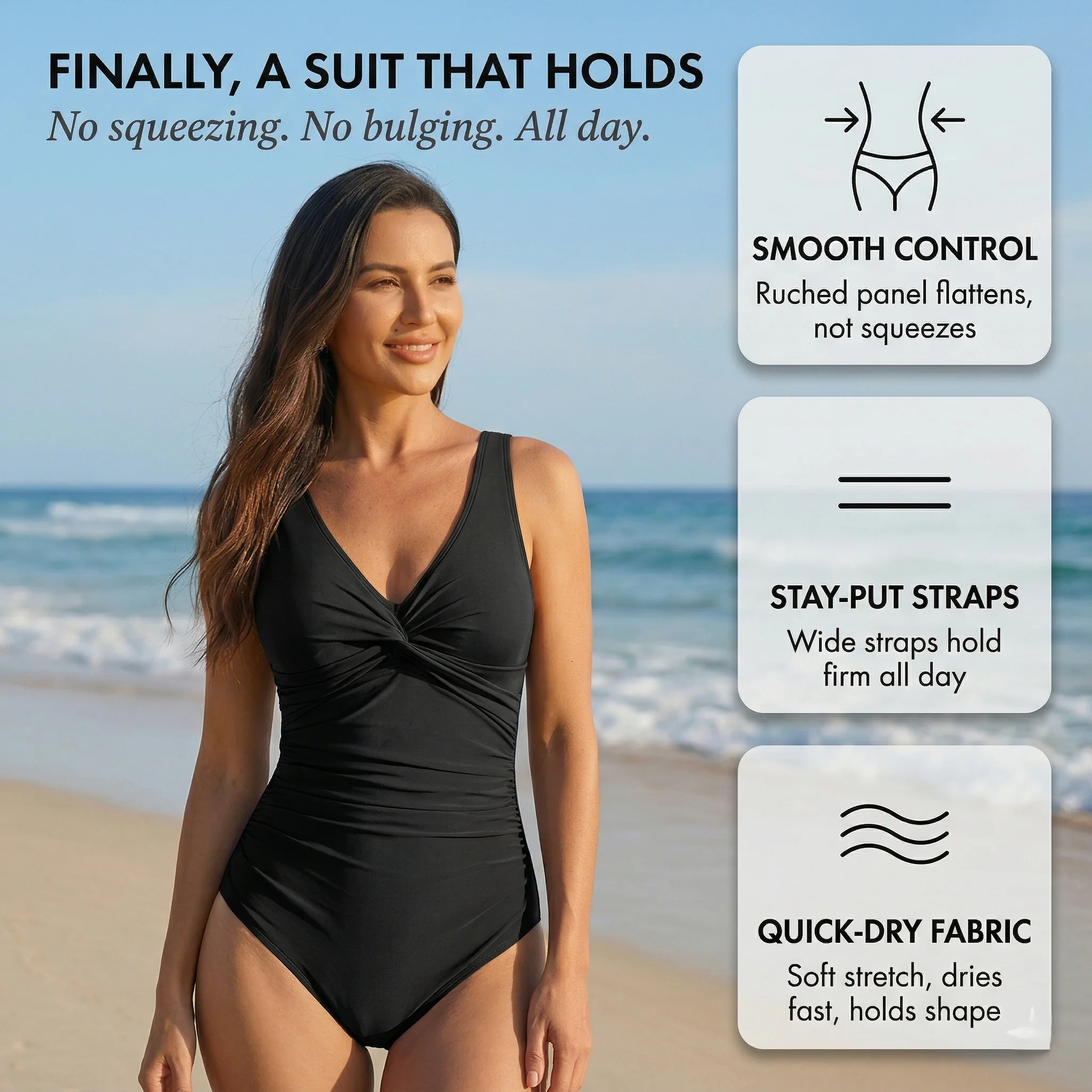 Ruvelle™ – Tummy Control Ruched One-Piece Swimsuit for Women +50% OFF - Image 4