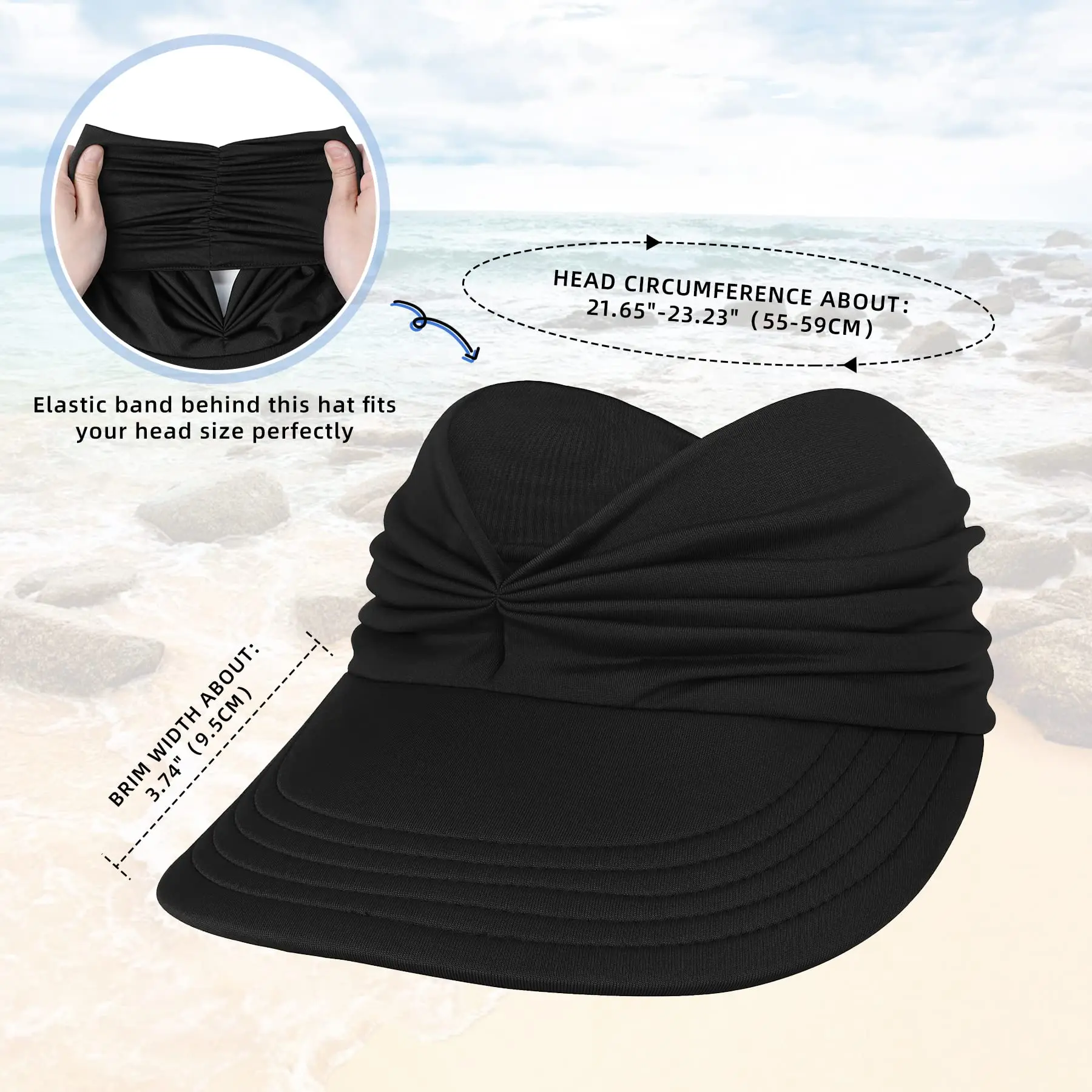 Brimhaven™ – UPF 50+ Wide-Brim Ponytail Sun Visor for Women + 50% OFF - Image 10