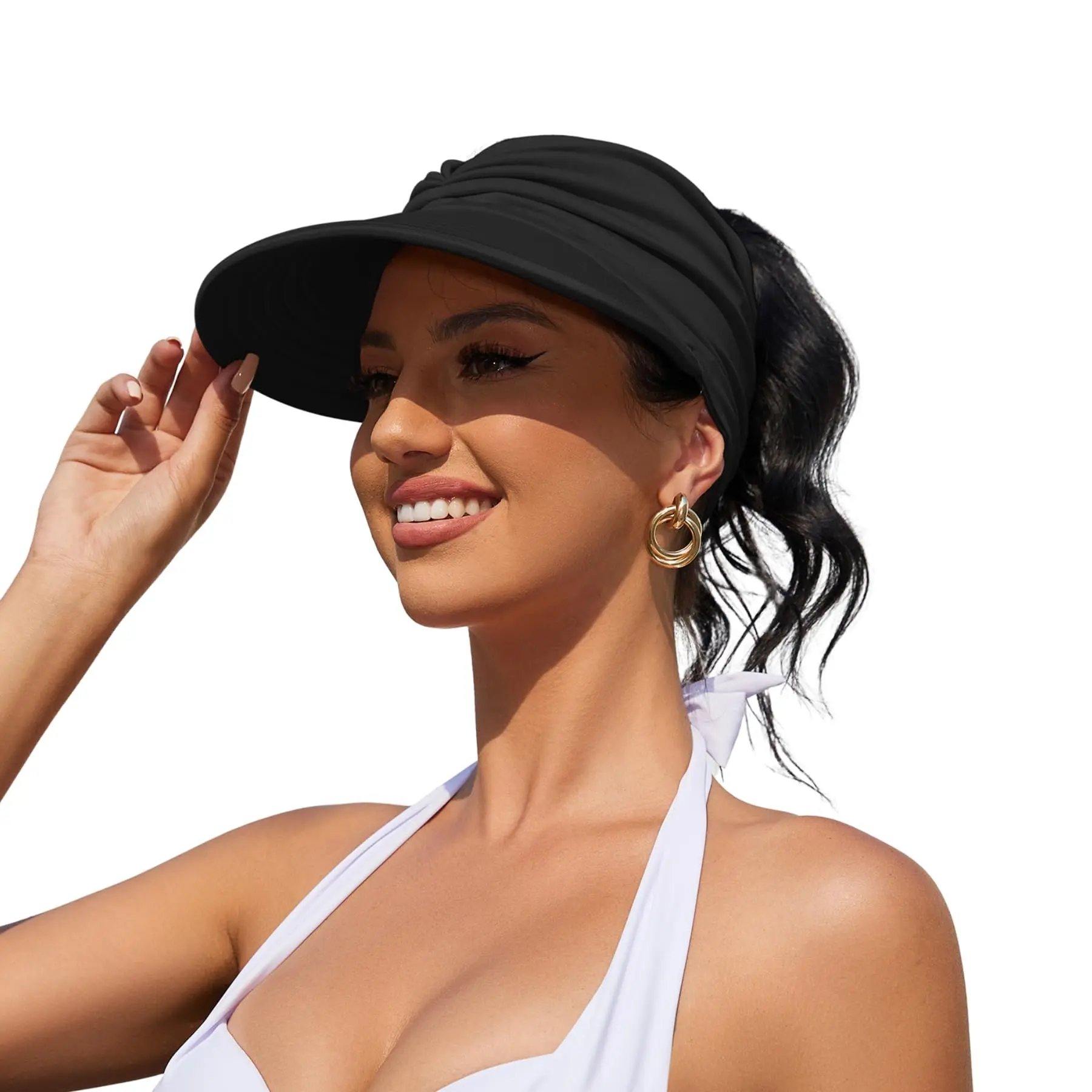 Brimhaven™ – UPF 50+ Wide-Brim Ponytail Sun Visor for Women + 50% OFF - Image 13