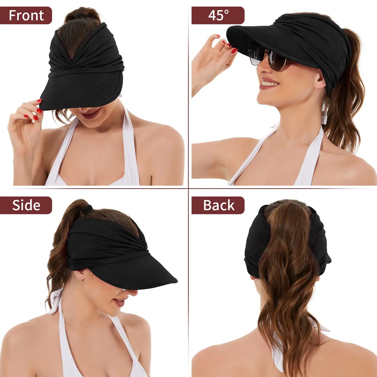 Brimhaven™ – UPF 50+ Wide-Brim Ponytail Sun Visor for Women + 50% OFF - Image 4