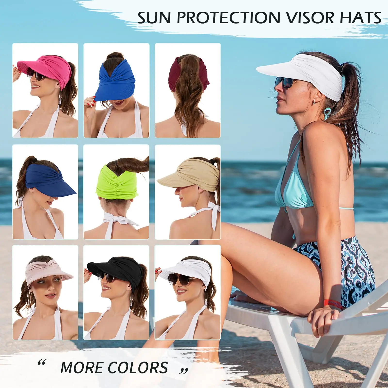 Brimhaven™ – UPF 50+ Wide-Brim Ponytail Sun Visor for Women + 50% OFF - Image 6