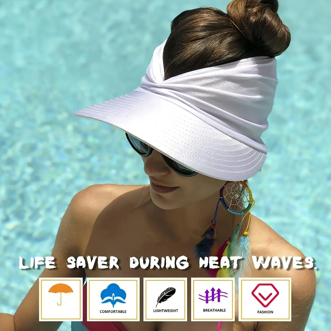 Brimhaven™ – UPF 50+ Wide-Brim Ponytail Sun Visor for Women + 50% OFF - Image 7